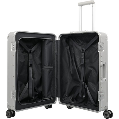 Travelite Next 4-Rollen-Trolley aus Aluminium 67 cm -Silber KOFFER-PLUS.COM