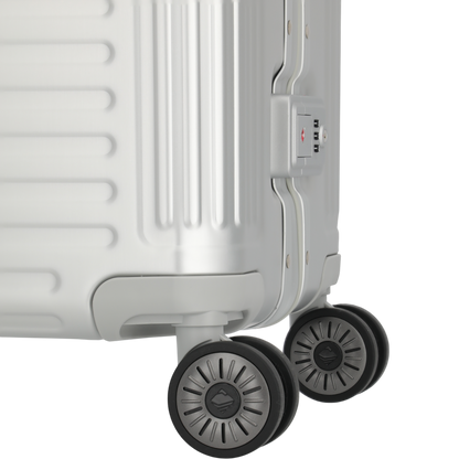 Travelite Next 4-Rollen-Trolley aus Aluminium 67 cm -Silber KOFFER-PLUS.COM