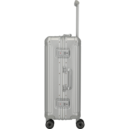 Travelite Next 4-Rollen-Trolley aus Aluminium 67 cm -Silber KOFFER-PLUS.COM