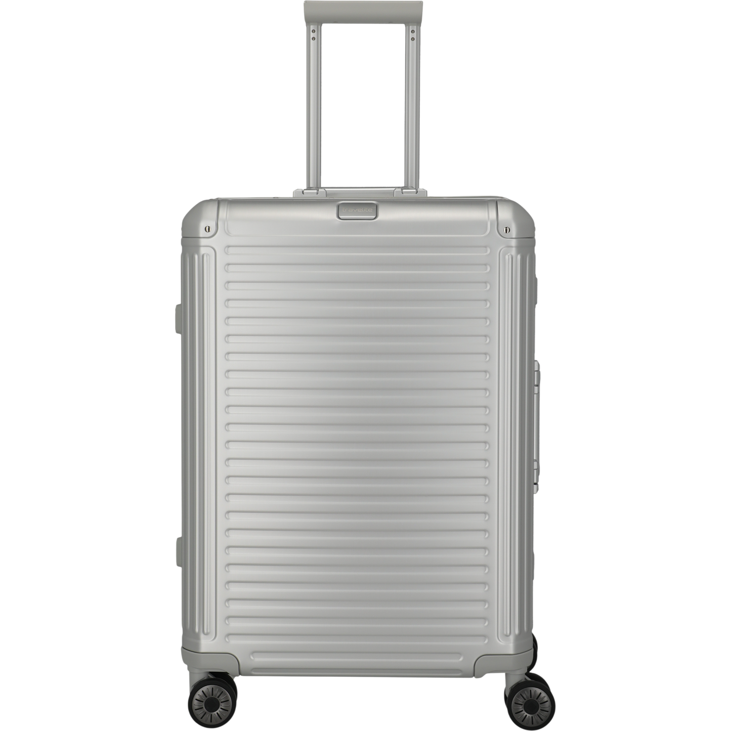 Travelite Next 4-Rollen-Trolley aus Aluminium 67 cm -Silber KOFFER-PLUS.COM