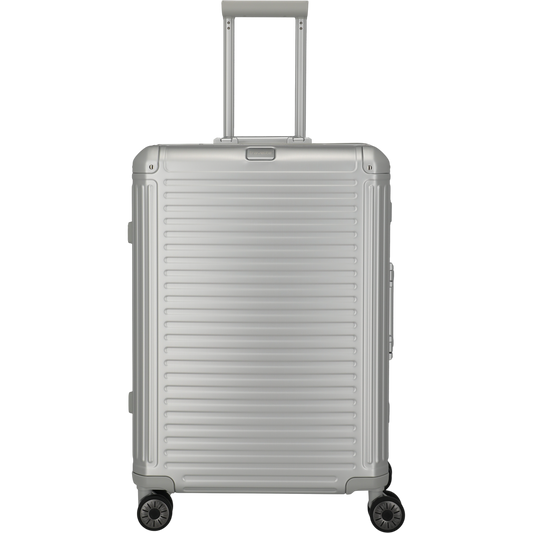 Travelite Next 4-Rollen-Trolley aus Aluminium 67 cm -Silber KOFFER-PLUS.COM