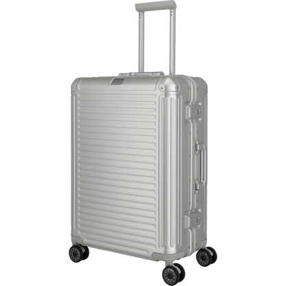 Travelite Next 4-Rollen-Trolley aus Aluminium 67 cm -Silber KOFFER-PLUS.COM