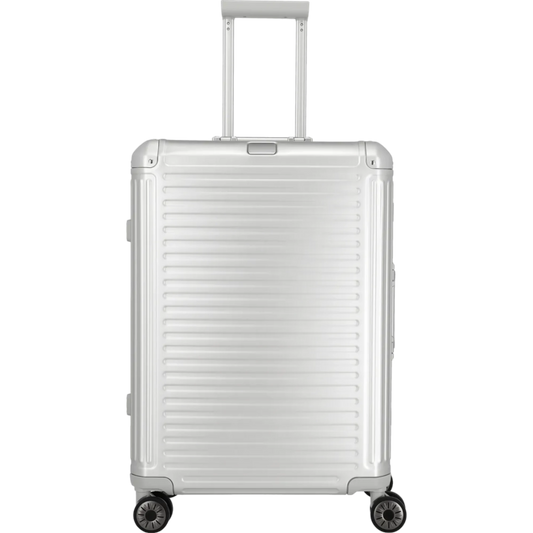 Travelite Next  4-Rollen-Trolley aus Aluminium 67 cm -Silber KOFFER-PLUS.COM