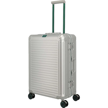 Travelite Next 4-Rollen-Trolley 75 Jahre Edition 67 cm -Silber-Grün KOFFER-PLUS.COM