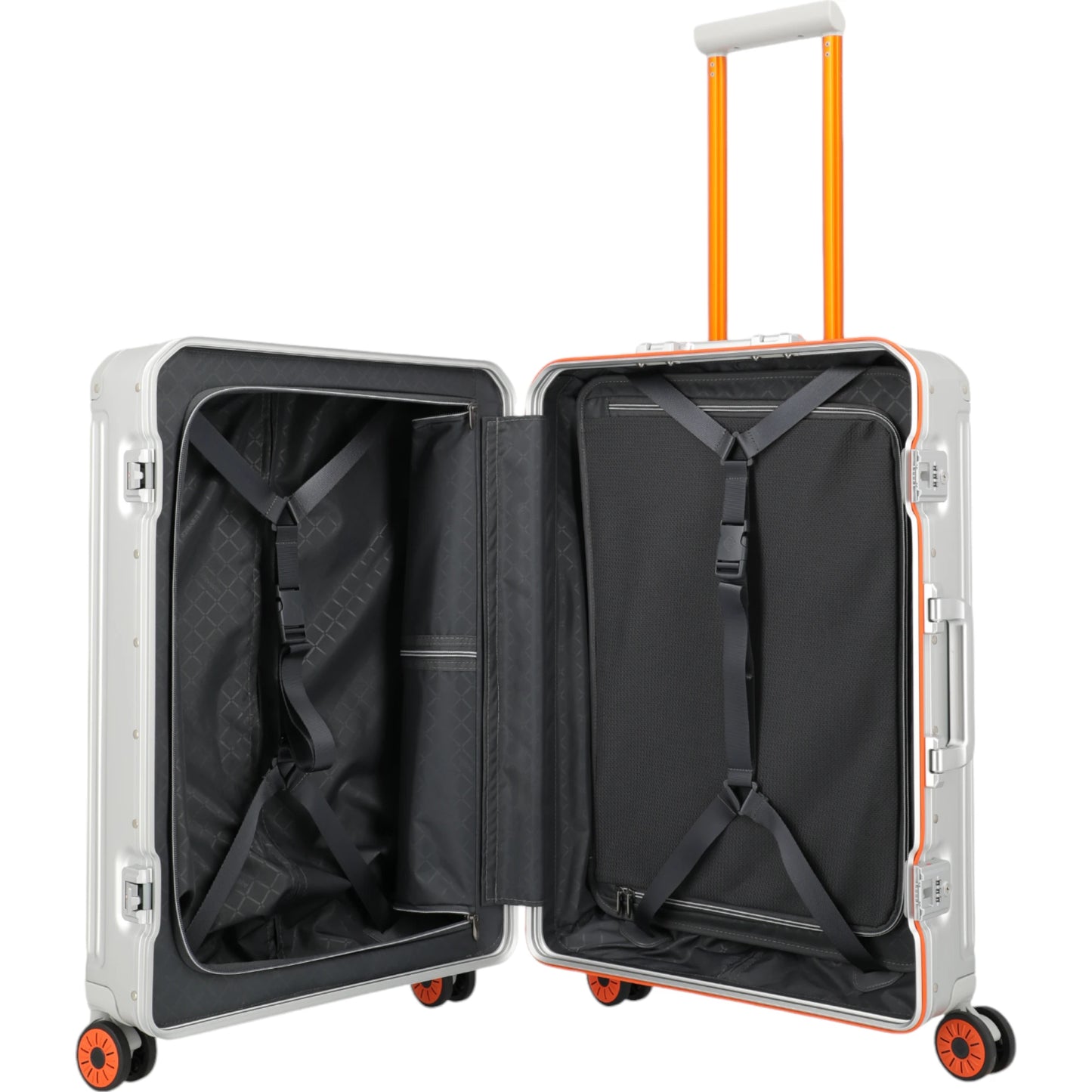 Travelite Next 4-Rollen-Trolley 75 Jahre Edition 67 cm -Silber-Orange KOFFER-PLUS.COM