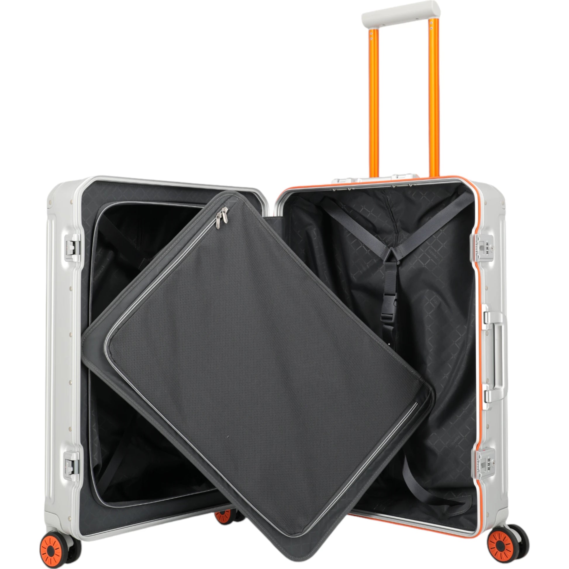 Travelite Next 4-Rollen-Trolley 75 Jahre Edition 67 cm -Silber-Orange KOFFER-PLUS.COM