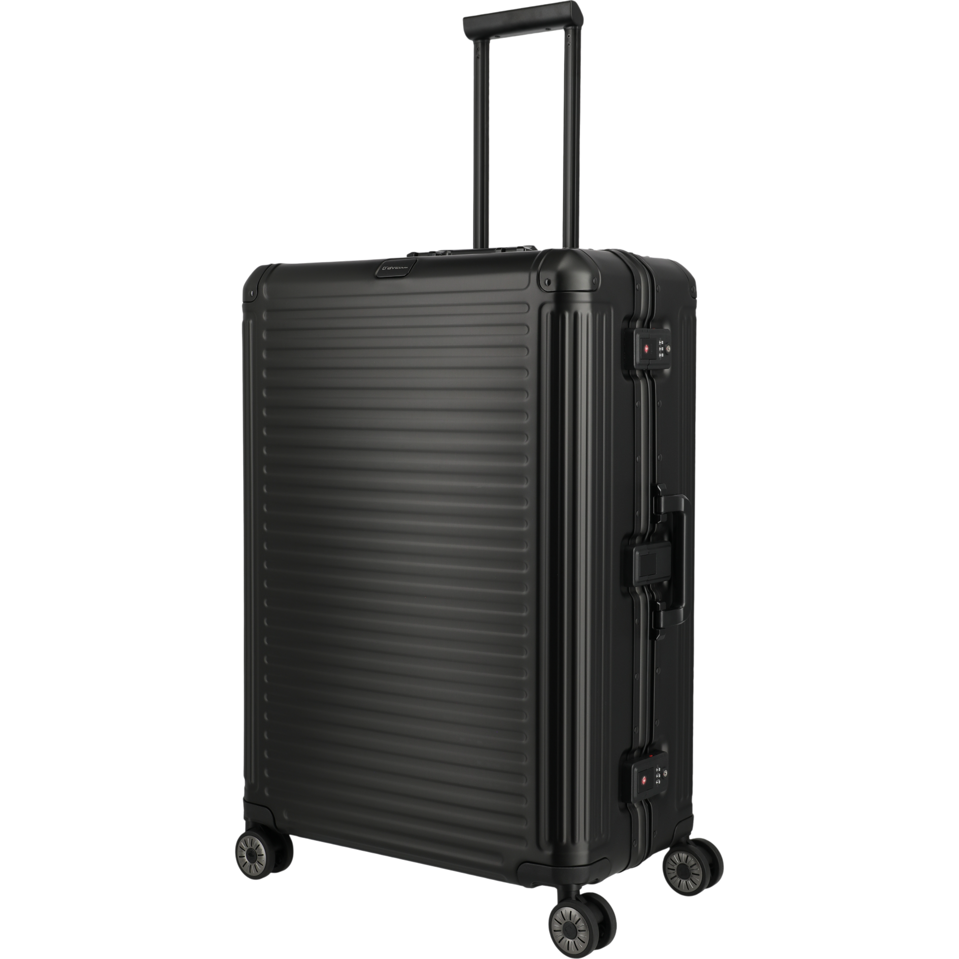 Travelite Next 4-Rollen-Trolley aus Aluminium 77 cm -Schwarz KOFFER-PLUS.COM