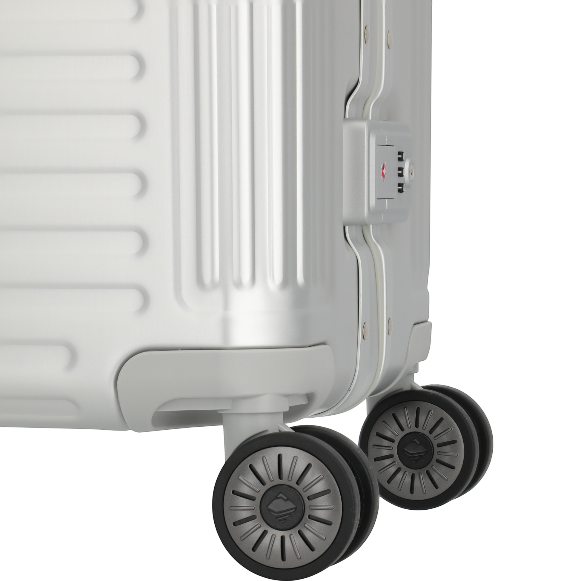Travelite Next 4-Rollen-Trolley aus Aluminium 77 cm -Silber KOFFER-PLUS.COM