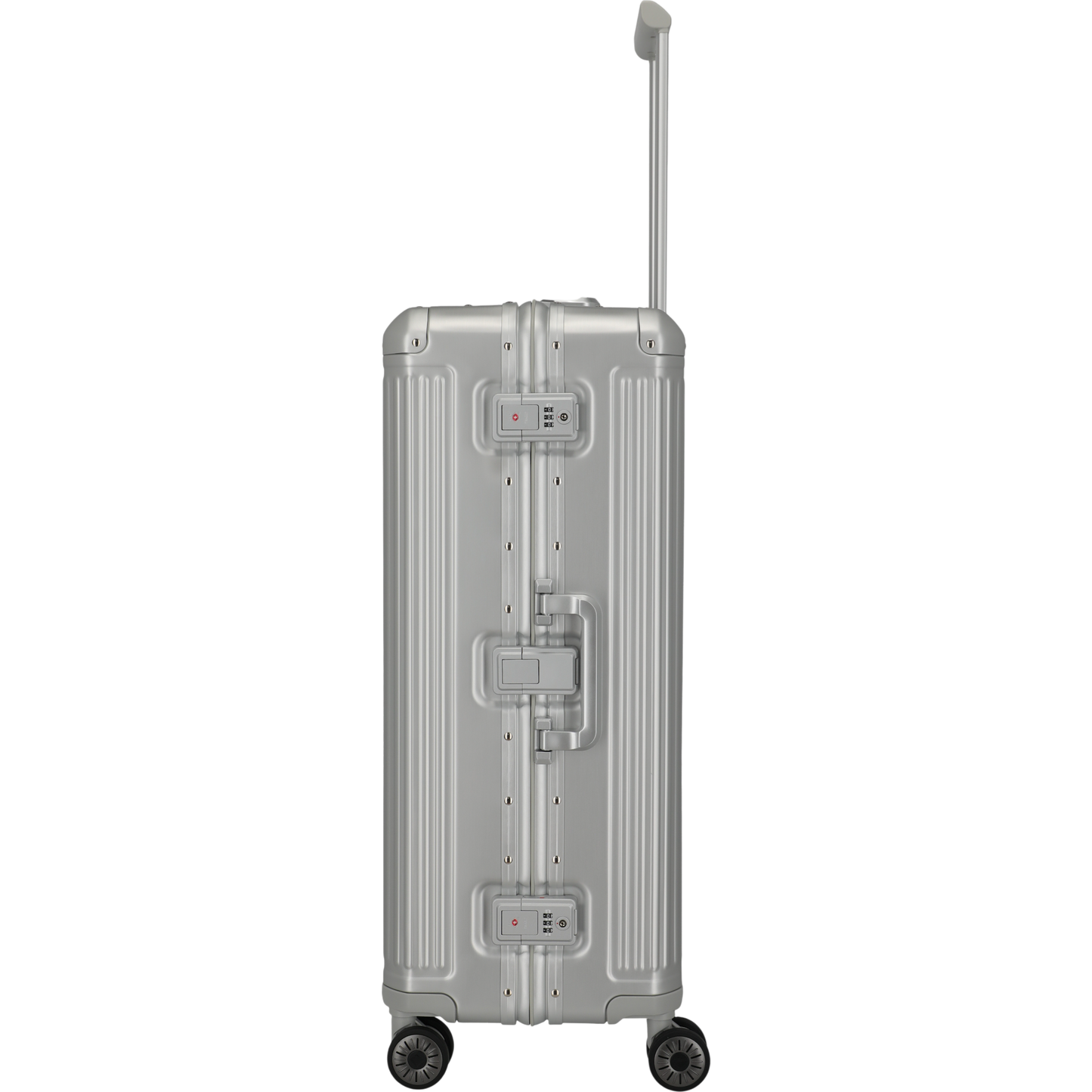 Travelite Next 4-Rollen-Trolley aus Aluminium 77 cm -Silber KOFFER-PLUS.COM