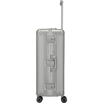 Travelite Next 4-Rollen-Trolley aus Aluminium 77 cm -Silber KOFFER-PLUS.COM