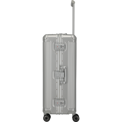 Travelite Next 4-Rollen-Trolley aus Aluminium 77 cm -Silber KOFFER-PLUS.COM