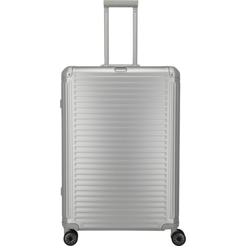Travelite Next 4-Rollen-Trolley aus Aluminium 77 cm -Silber
