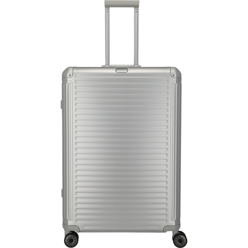 Travelite Next 4-Rollen-Trolley aus Aluminium 77 cm -Silber