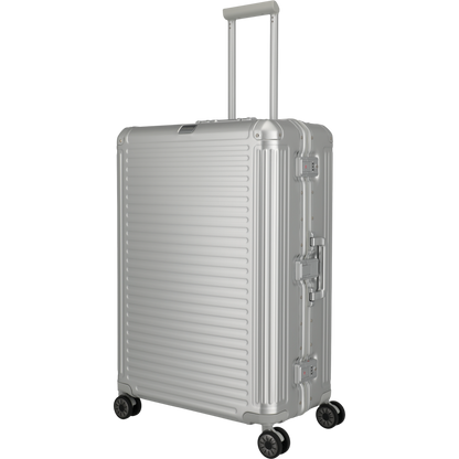 Travelite Next 4-Rollen-Trolley aus Aluminium 77 cm -Silber KOFFER-PLUS.COM