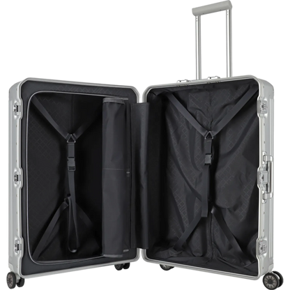 Travelite Next  4-Rollen-Trolley aus Aluminium 77 cm -Silber KOFFER-PLUS.COM