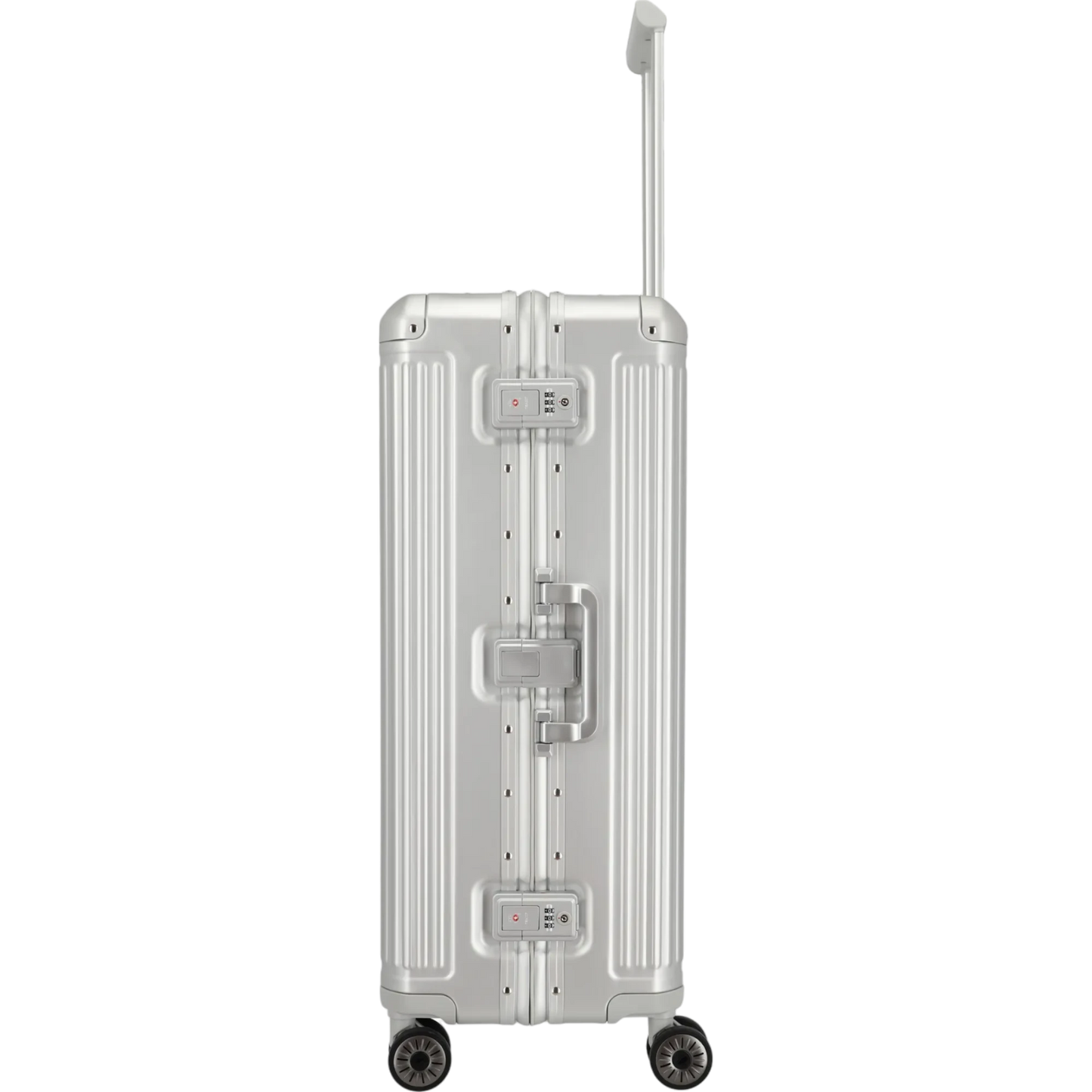 Travelite Next  4-Rollen-Trolley aus Aluminium 77 cm -Silber KOFFER-PLUS.COM