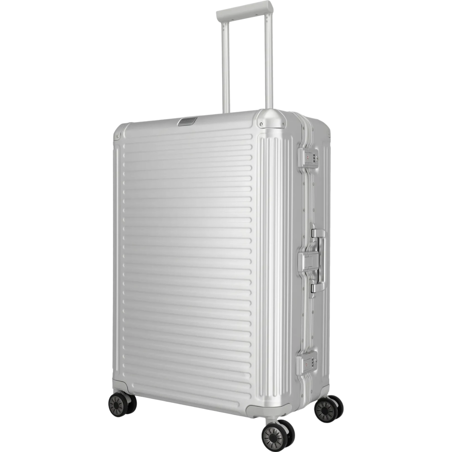 Travelite Next  4-Rollen-Trolley aus Aluminium 77 cm -Silber KOFFER-PLUS.COM