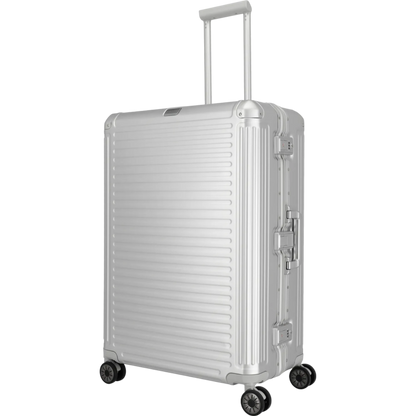 Travelite Next  4-Rollen-Trolley aus Aluminium 77 cm -Silber KOFFER-PLUS.COM