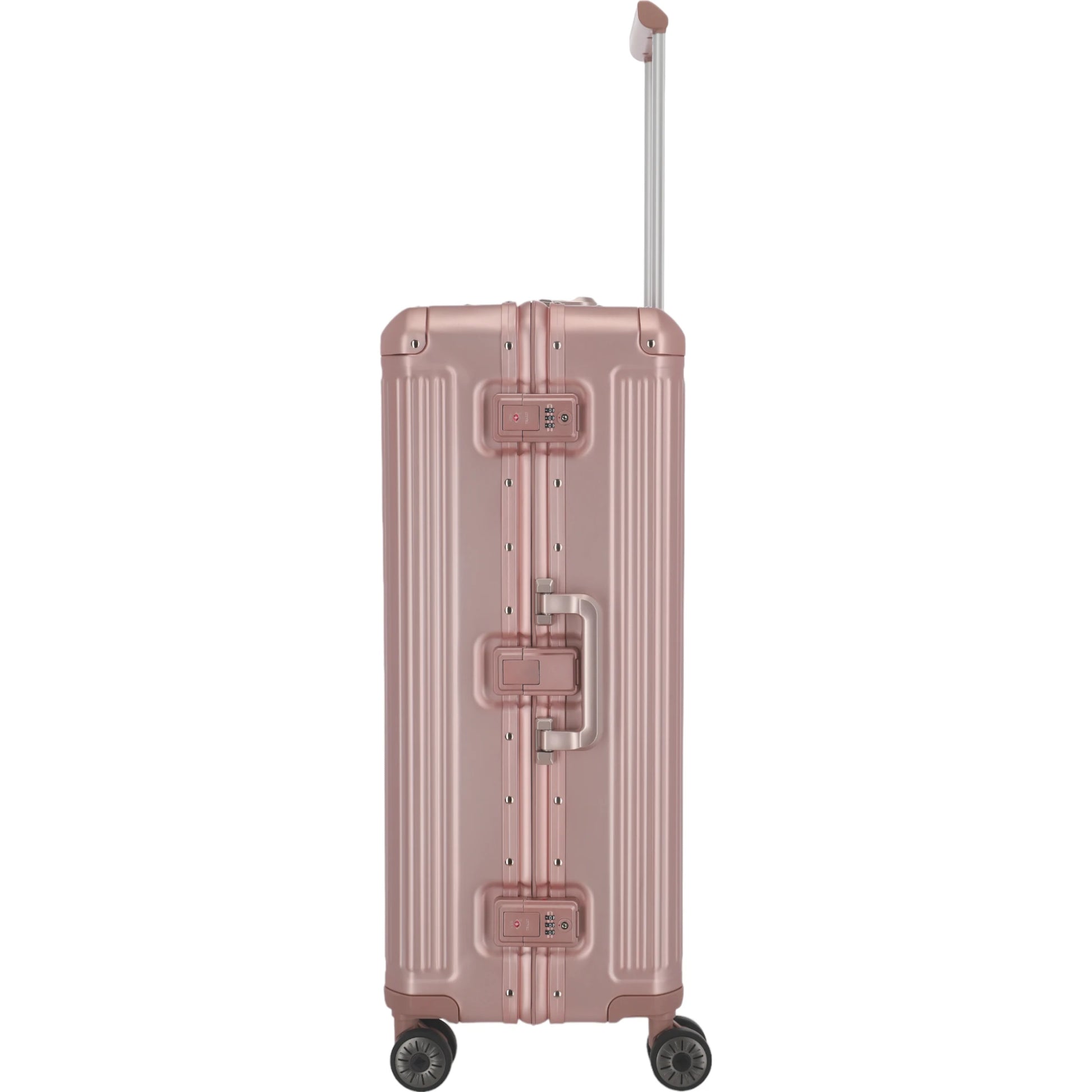 Travelite Next 4-Rollen-Trolley aus Aluminium 77 cm -Rose KOFFER-PLUS.COM