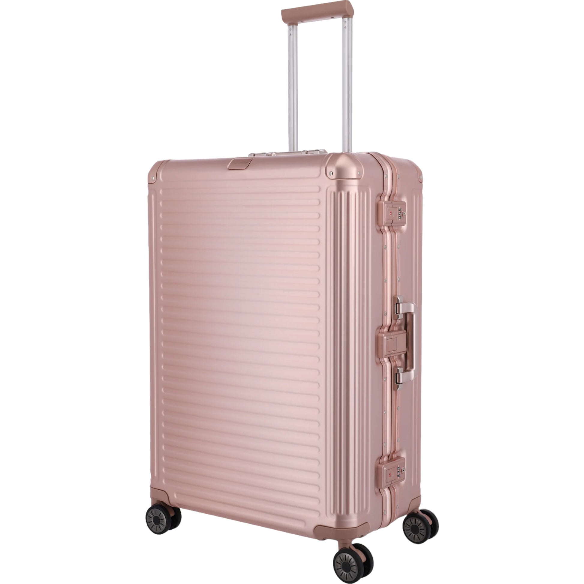 Travelite Next 4-Rollen-Trolley aus Aluminium 77 cm -Rose KOFFER-PLUS.COM