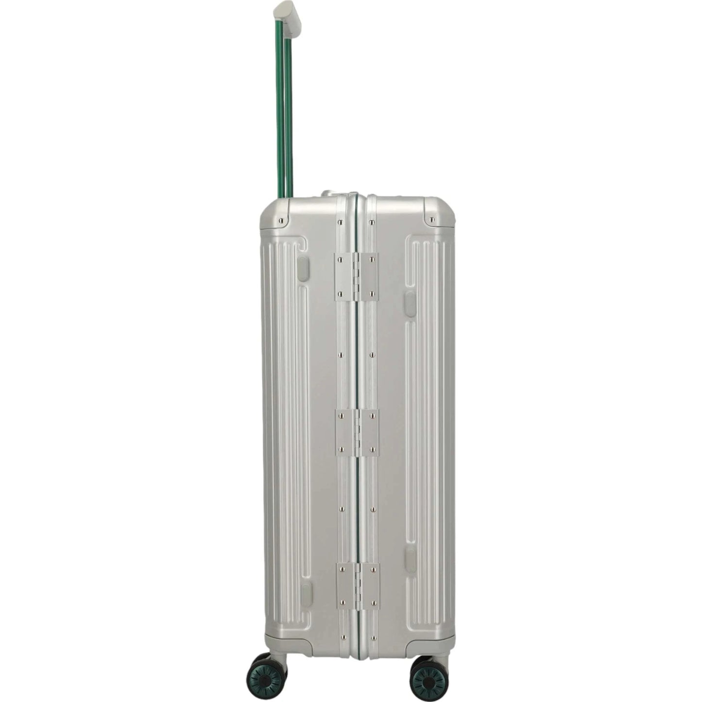 Travelite Next 4-Rollen-Trolley aus Aluminium 77 cm -Silber-Grün KOFFER-PLUS.COM