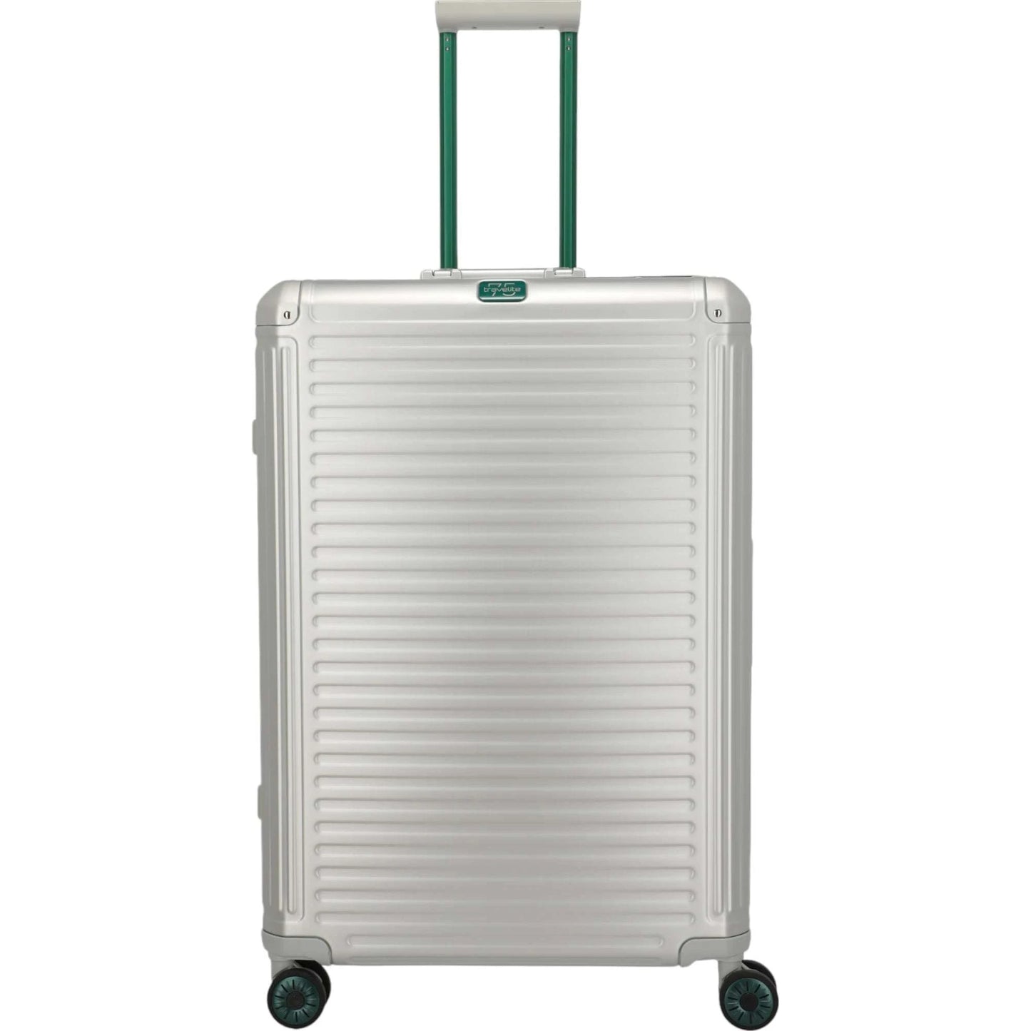 Travelite Next 4-Rollen-Trolley aus Aluminium 77 cm -Silber-Grün KOFFER-PLUS.COM