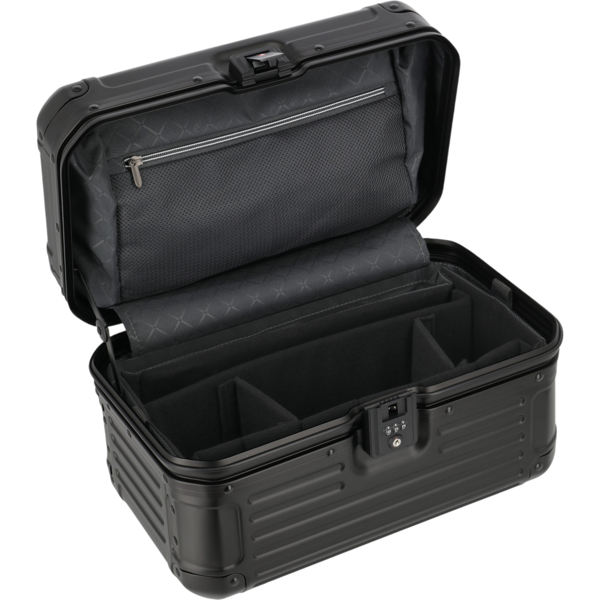 Travelite Next Beauty Case aus Aluminium 38 cm -Schwarz KOFFER-PLUS.COM