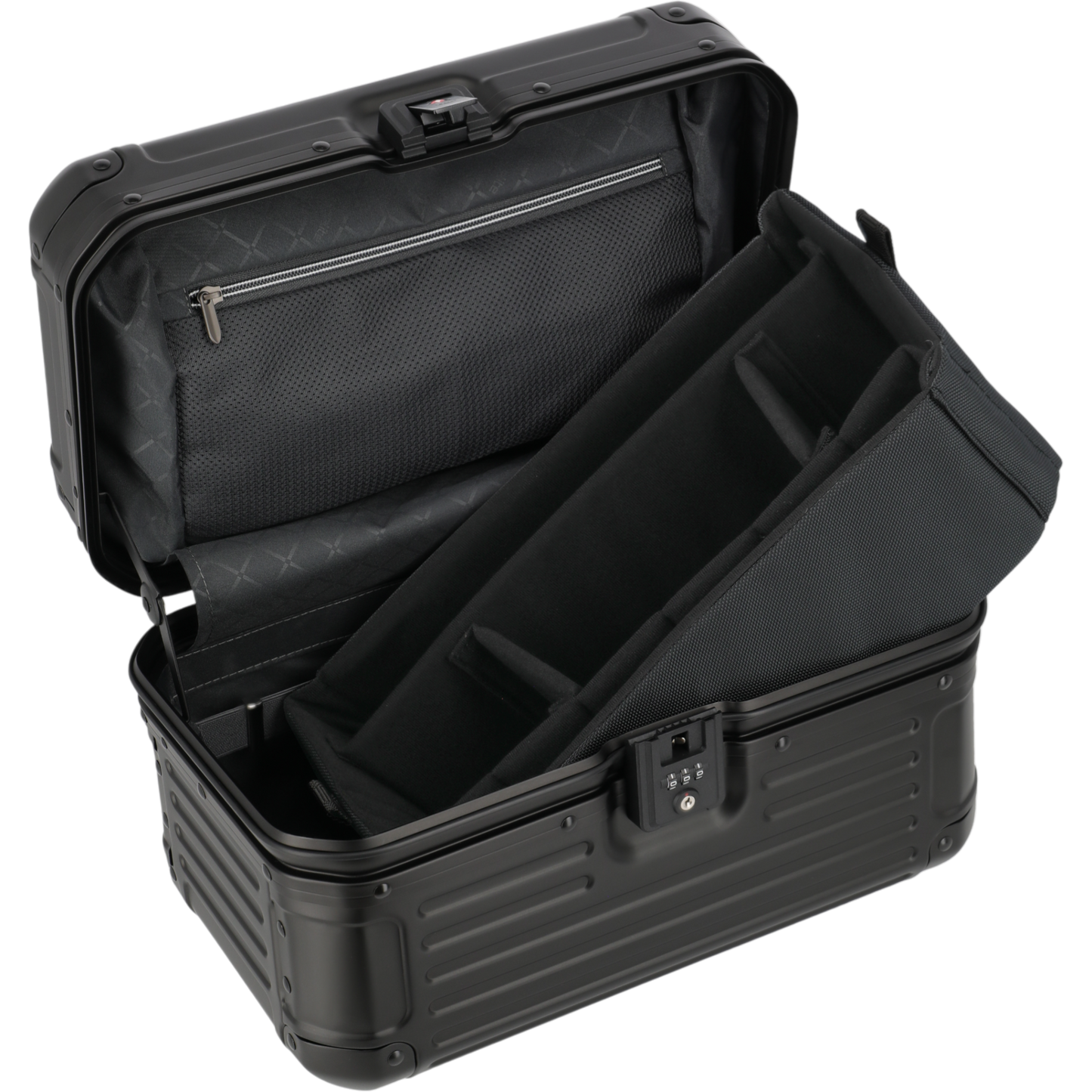 Travelite Next Beauty Case aus Aluminium 38 cm -Schwarz KOFFER-PLUS.COM