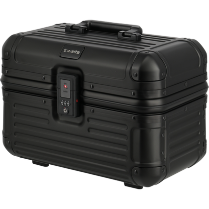 Travelite Next Beauty Case aus Aluminium 38 cm -Schwarz KOFFER-PLUS.COM