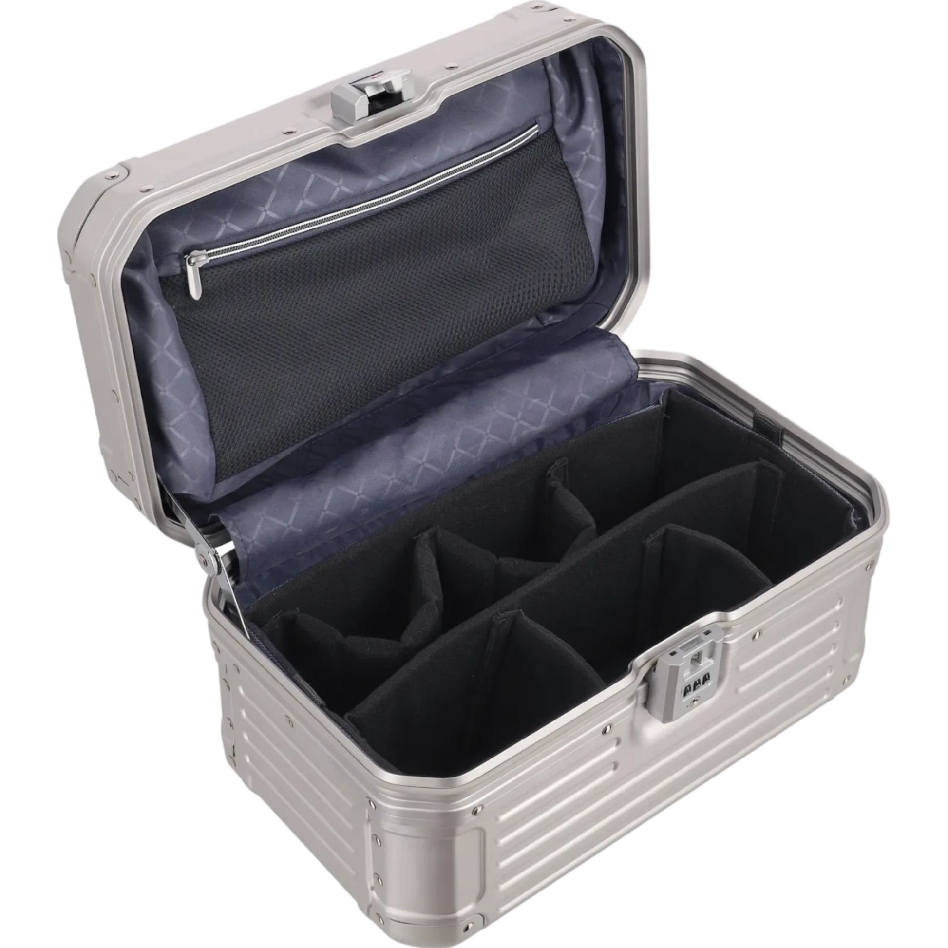 Travelite Next  Beautycase aus Aluminium 38 cm -Silber KOFFER-PLUS.COM