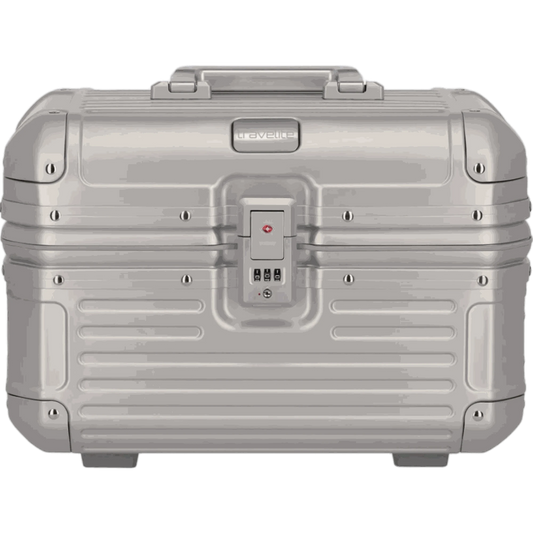 Travelite Next  Beautycase aus Aluminium 38 cm -Silber KOFFER-PLUS.COM