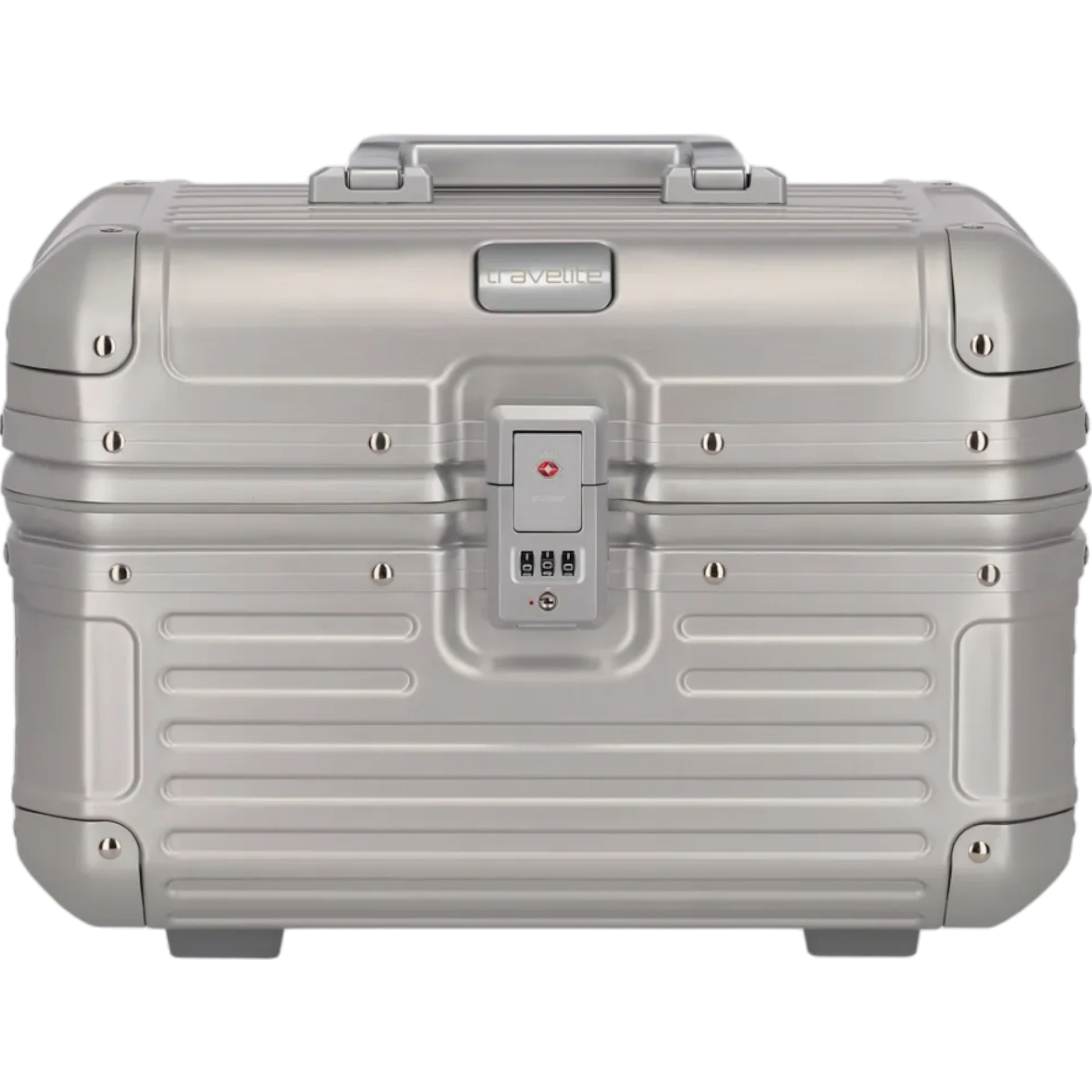 Travelite Next  Beautycase aus Aluminium 38 cm -Silber KOFFER-PLUS.COM