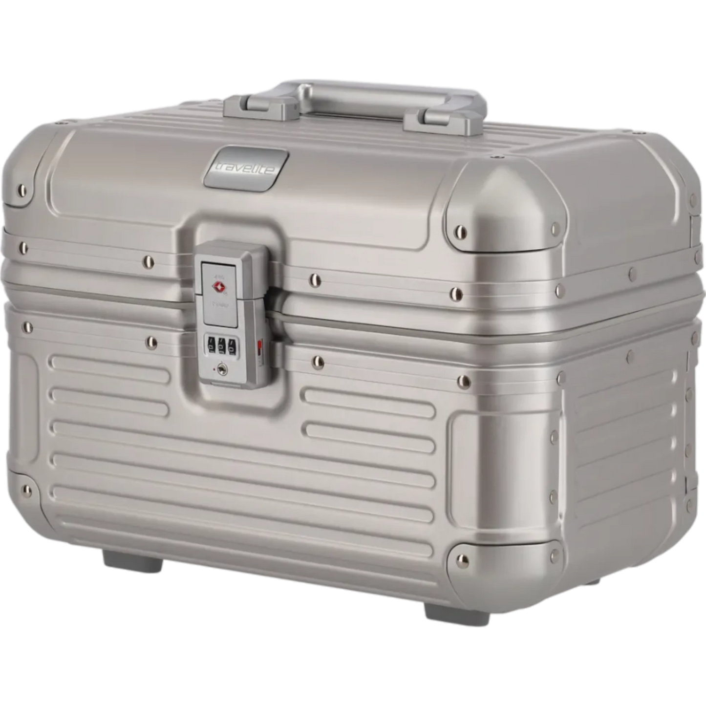 Travelite Next  Beautycase aus Aluminium 38 cm -Silber KOFFER-PLUS.COM