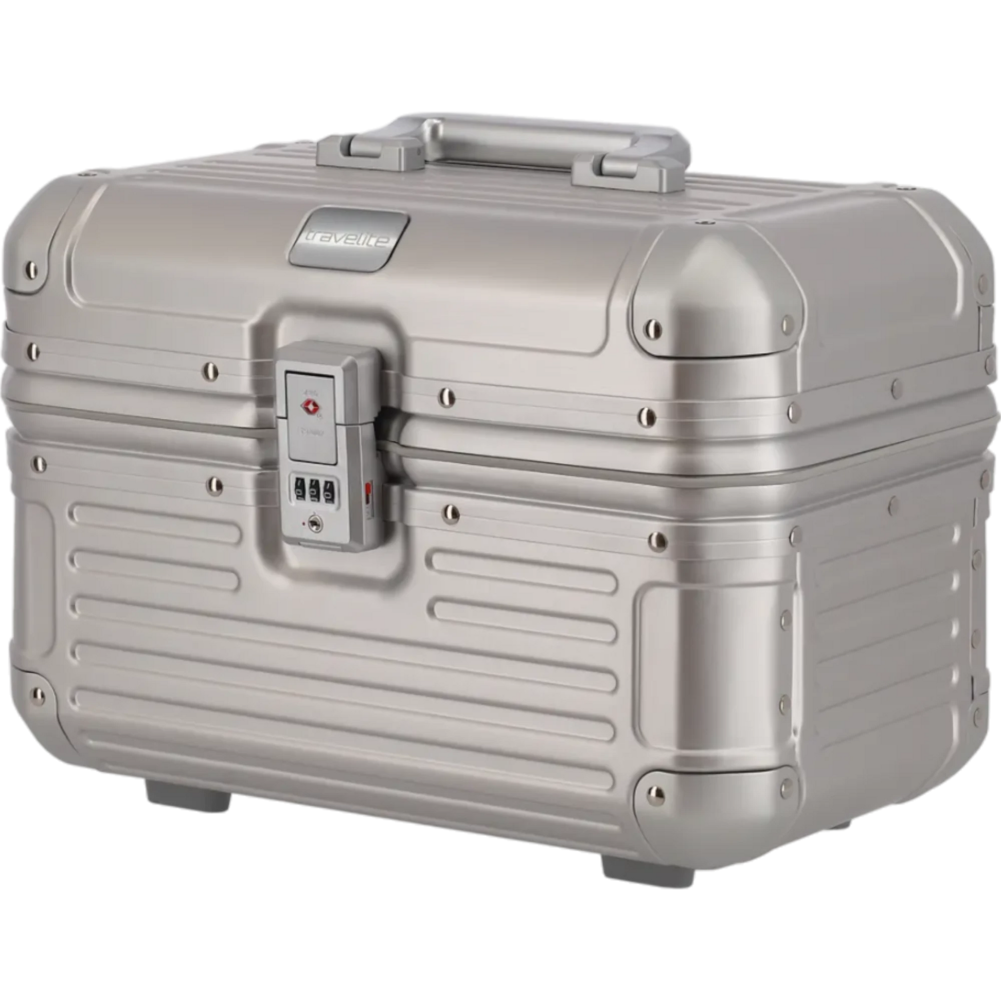 Travelite Next  Beautycase aus Aluminium 38 cm -Silber KOFFER-PLUS.COM