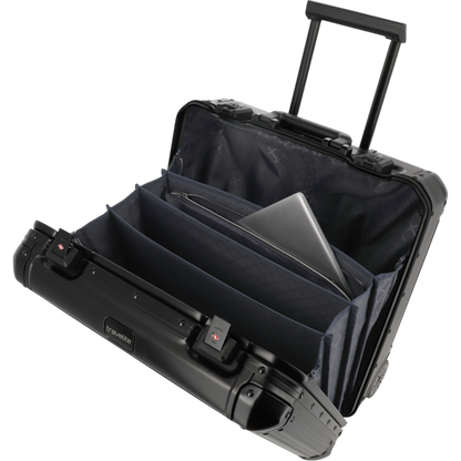 Travelite Next Business-Trolley aus Aluminium 45 cm -Schwarz KOFFER-PLUS.COM