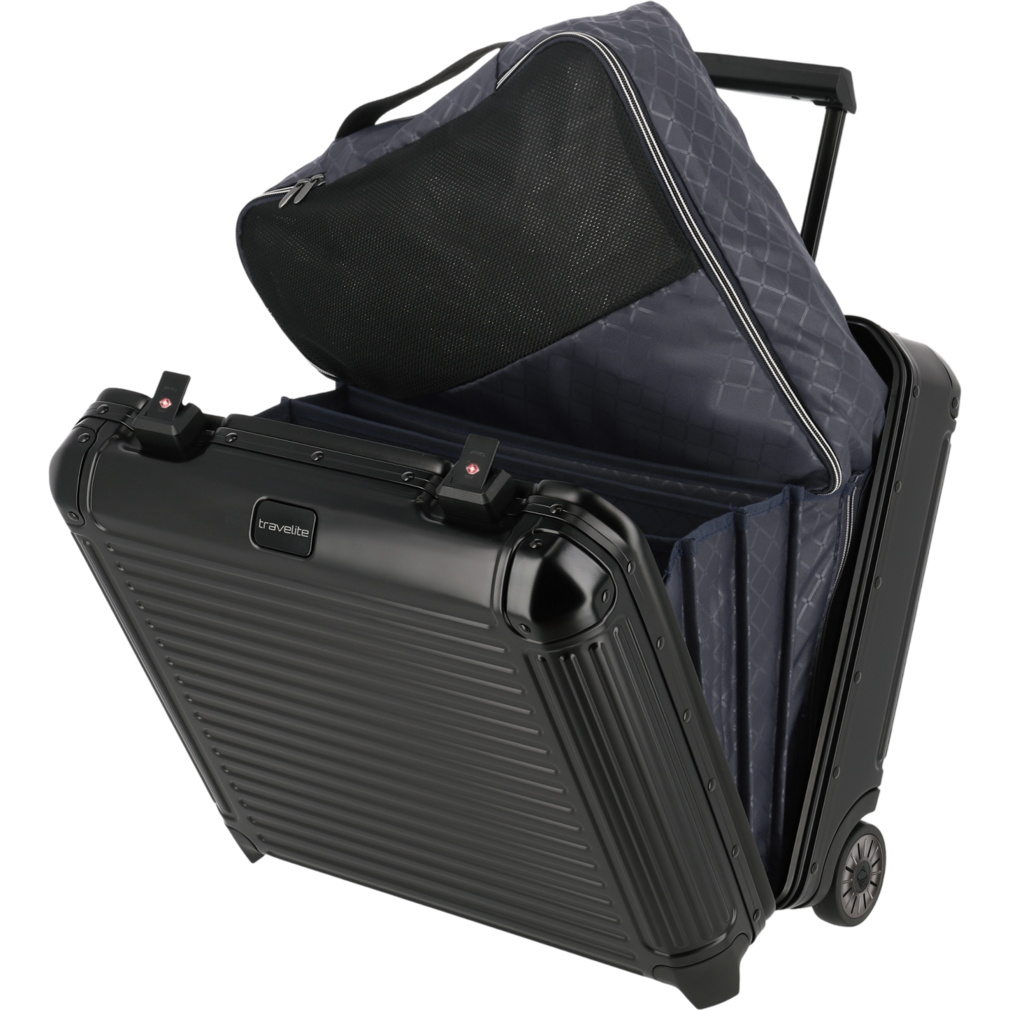 Travelite Next Business-Trolley aus Aluminium 45 cm -Schwarz KOFFER-PLUS.COM