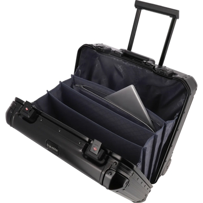 Travelite Next  Business-Trolley aus Aluminium 45 cm -Schwarz KOFFER-PLUS.COM