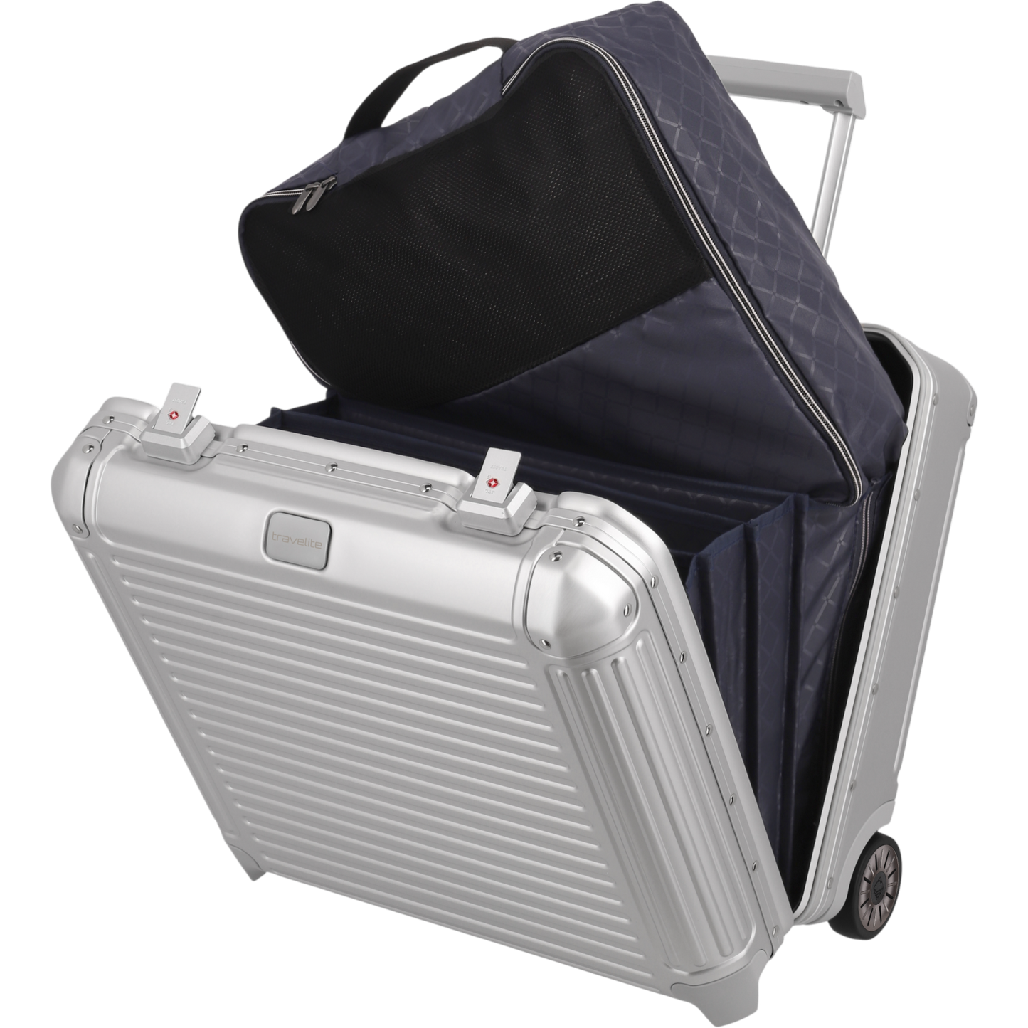 Travelite Next Business-Trolley aus Aluminium 45 cm -Silber KOFFER-PLUS.COM