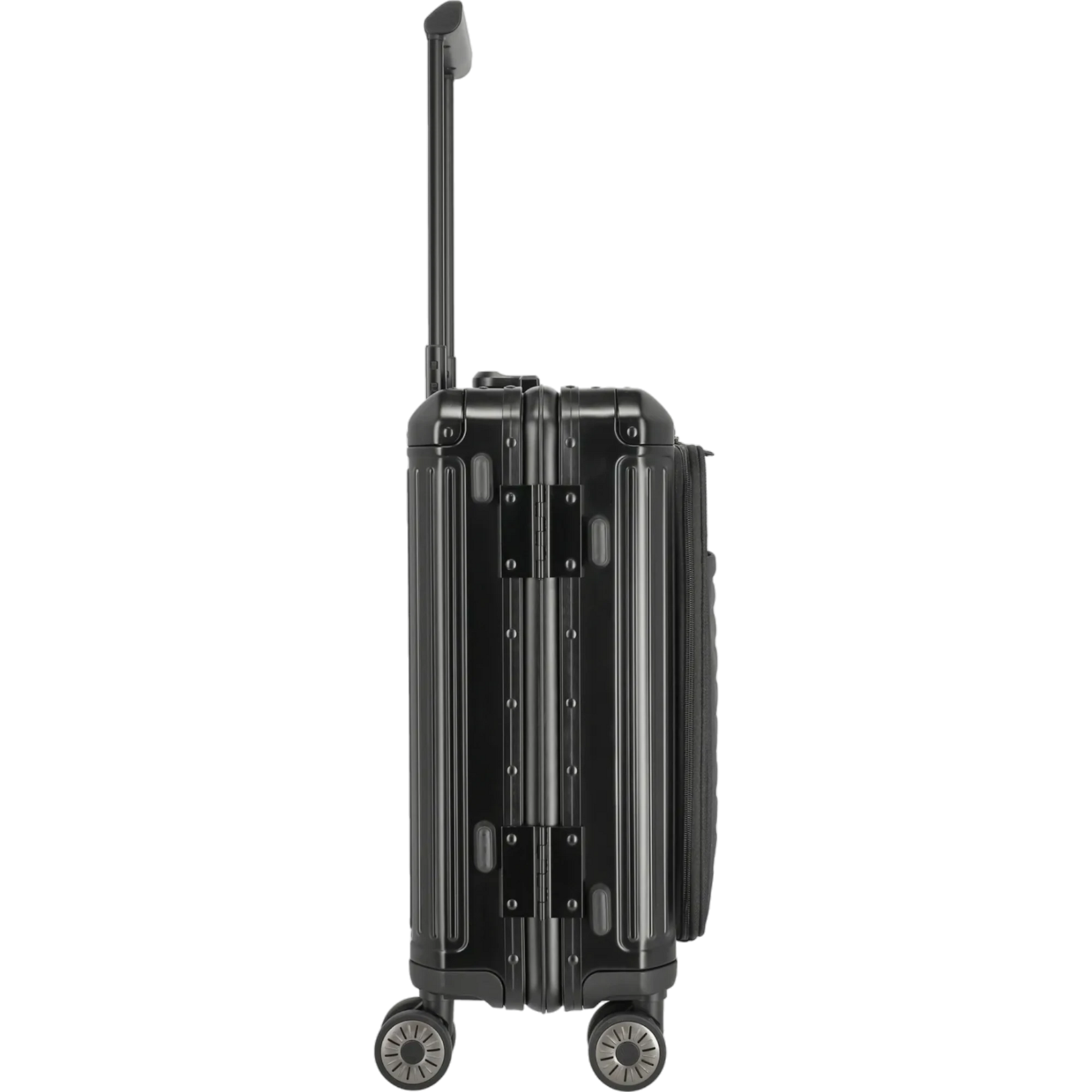 Travelite Next  4-Rollen-Bordtrolley aus Aluminium mit Vortasche 55 cm KOFFER-PLUS.COM