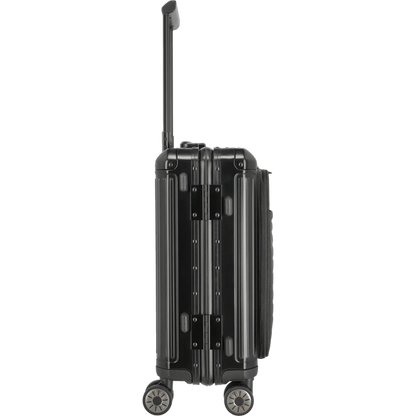 Travelite Next  4-Rollen-Bordtrolley aus Aluminium mit Vortasche 55 cm KOFFER-PLUS.COM