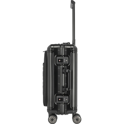 Travelite Next  4-Rollen-Bordtrolley aus Aluminium mit Vortasche 55 cm KOFFER-PLUS.COM