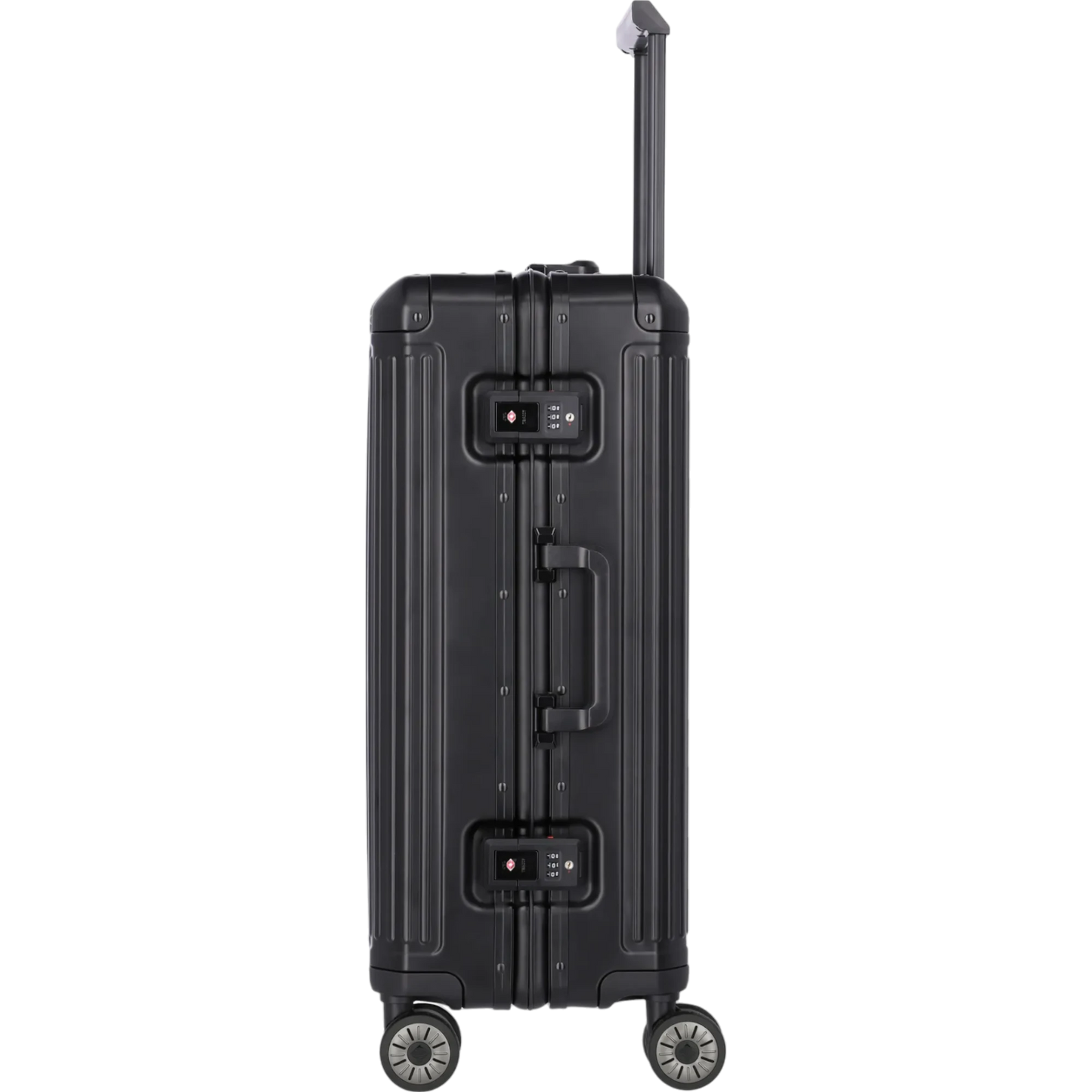 Travelite Next  4-Rollen-Trolley aus Aluminium M 67 cm -Schwarz KOFFER-PLUS.COM