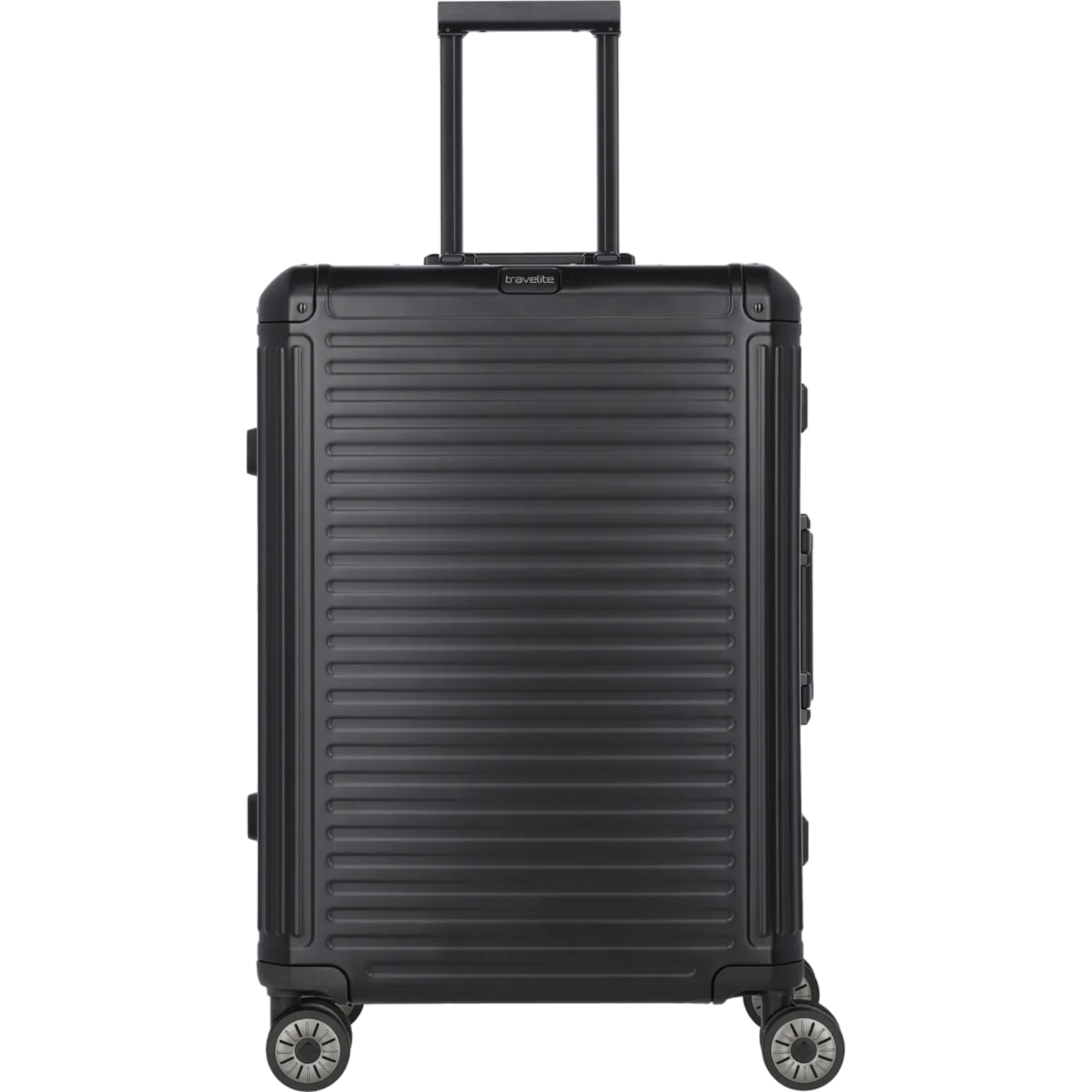 Travelite Next  4-Rollen-Trolley aus Aluminium M 67 cm -Schwarz KOFFER-PLUS.COM