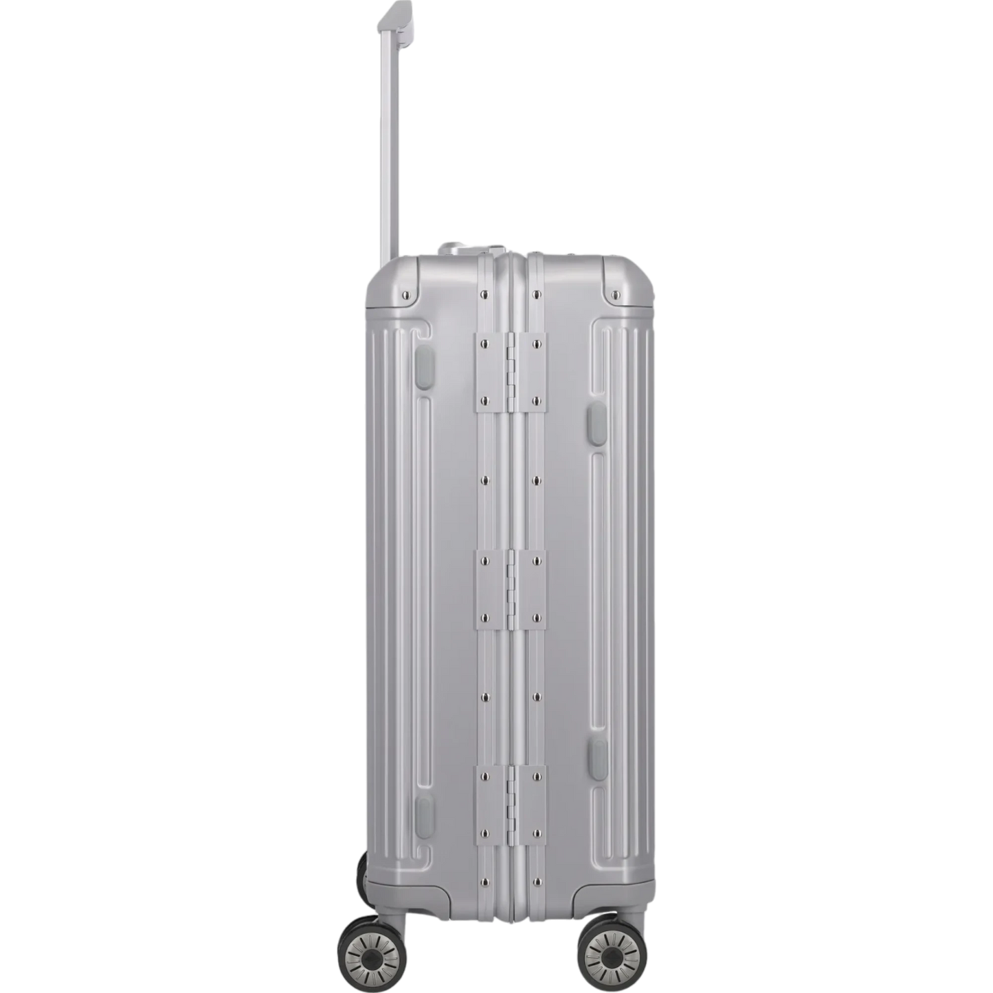 Travelite Next  4-Rollen-Trolley aus Aluminium M 67 cm -Silber KOFFER-PLUS.COM