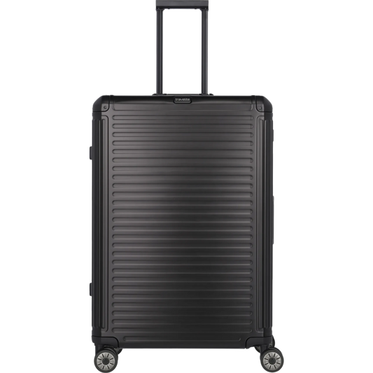 Travelite Next  4-Rollen-Trolley aus Aluminium L 77 cm -Schwarz KOFFER-PLUS.COM