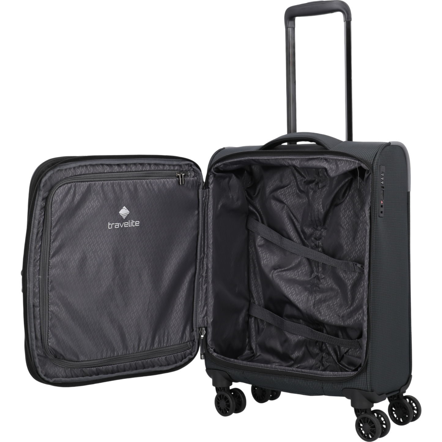 Travelite Corsiica 4-Rollen-Kabinentrolley S erw. 55 cm -Black KOFFER-PLUS.COM