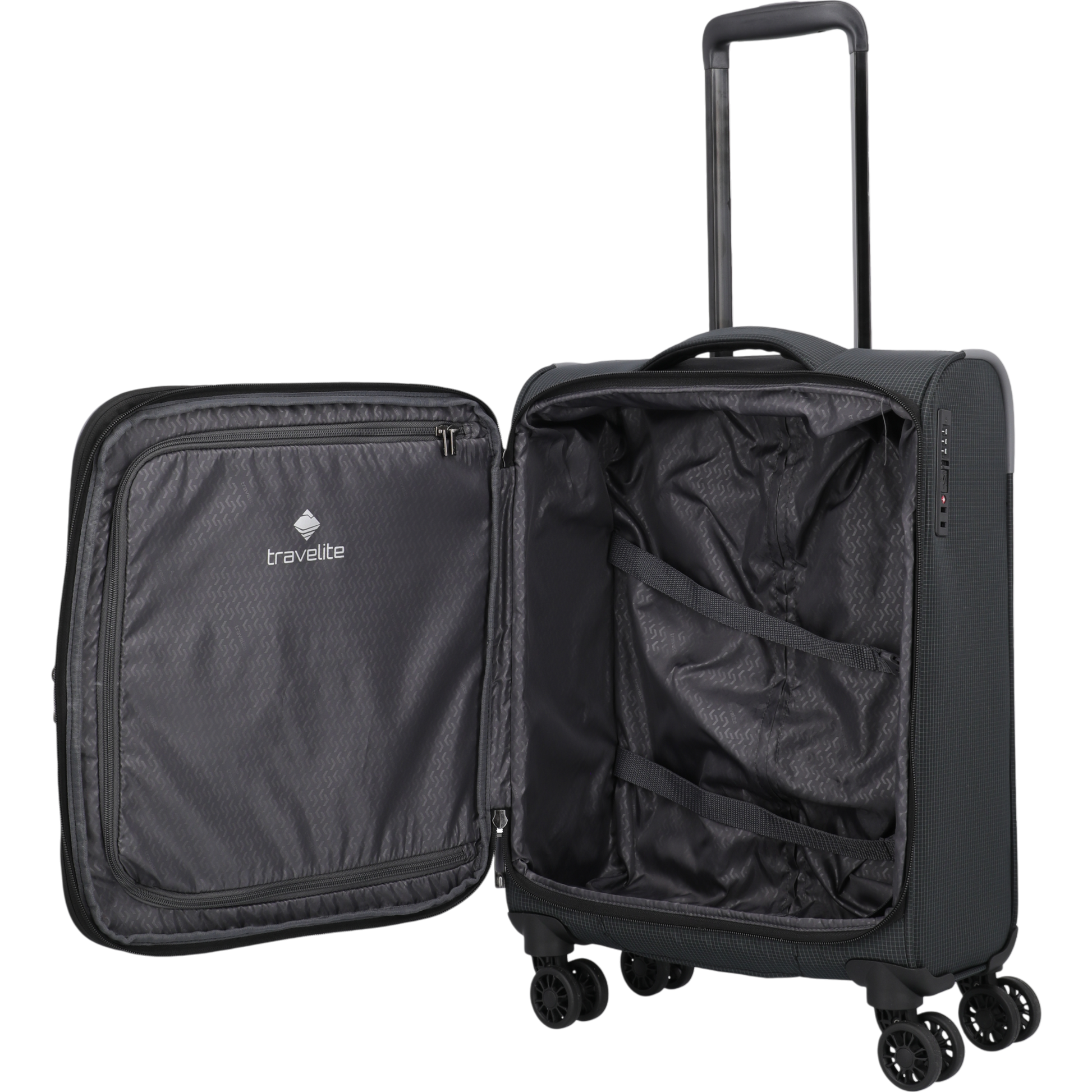 Travelite Corsiica 4-Rollen-Kabinentrolley S erw. 55 cm -Black KOFFER-PLUS.COM