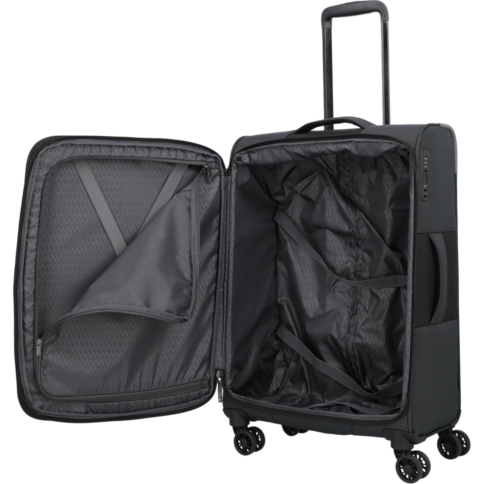 Travelite Corsiica 4-Rollen-Trolley M erw. 67 cm -Black KOFFER-PLUS.COM