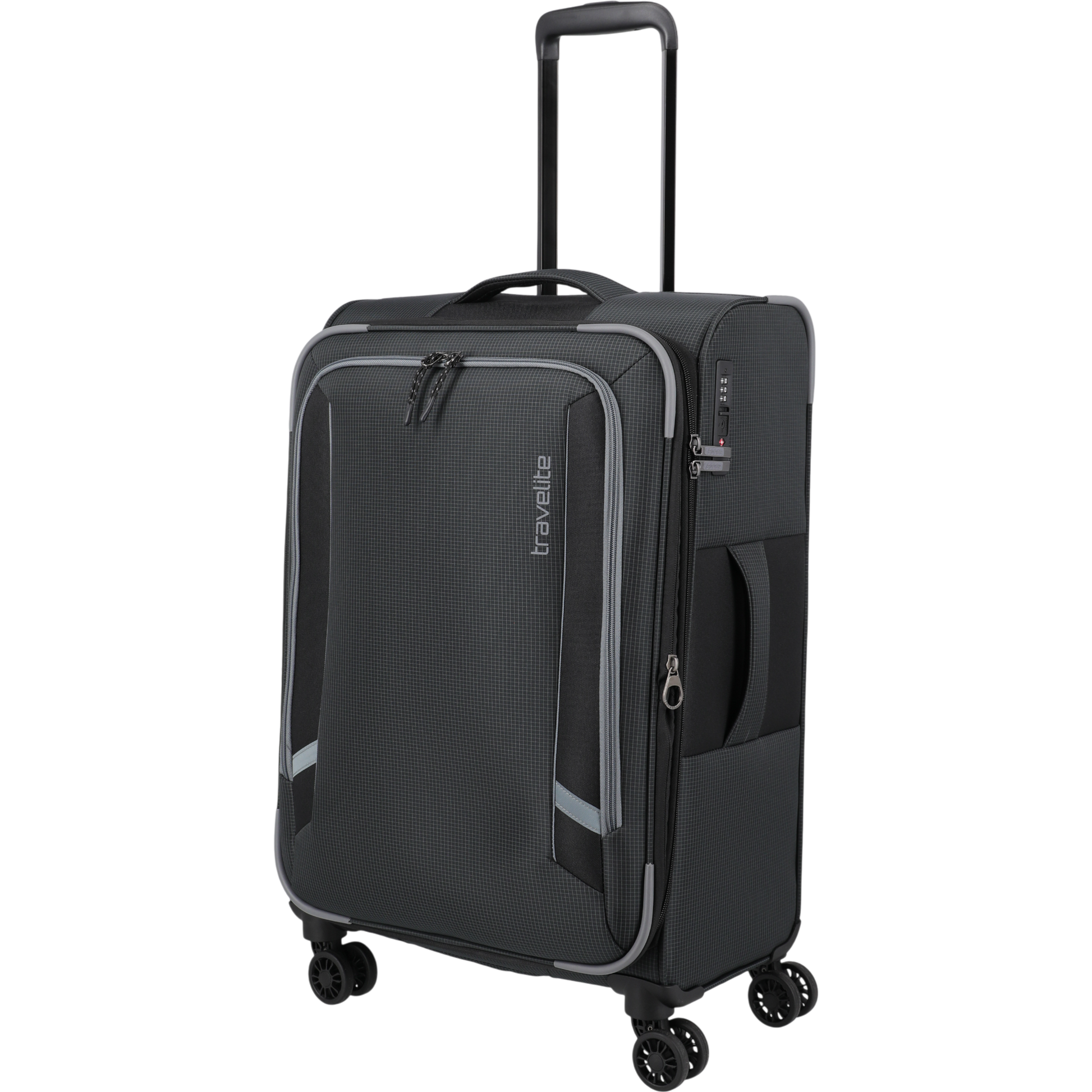 Travelite Corsiica 4-Rollen-Trolley M erw. 67 cm -Black KOFFER-PLUS.COM