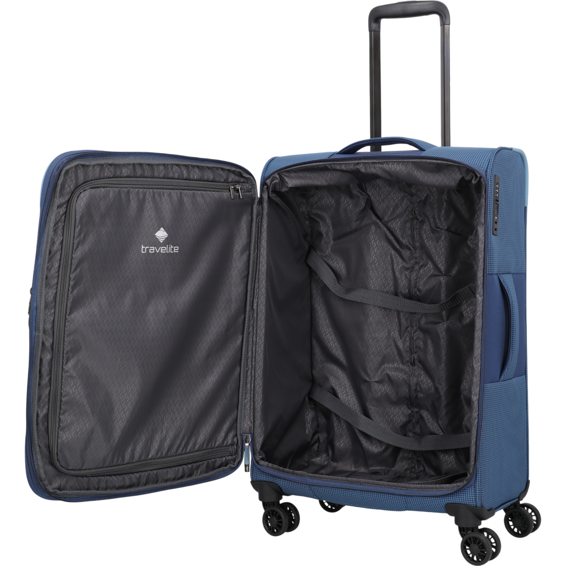 Travelite Corsiica 4-Rollen-Trolley M erw. 67 cm -Blue KOFFER-PLUS.COM